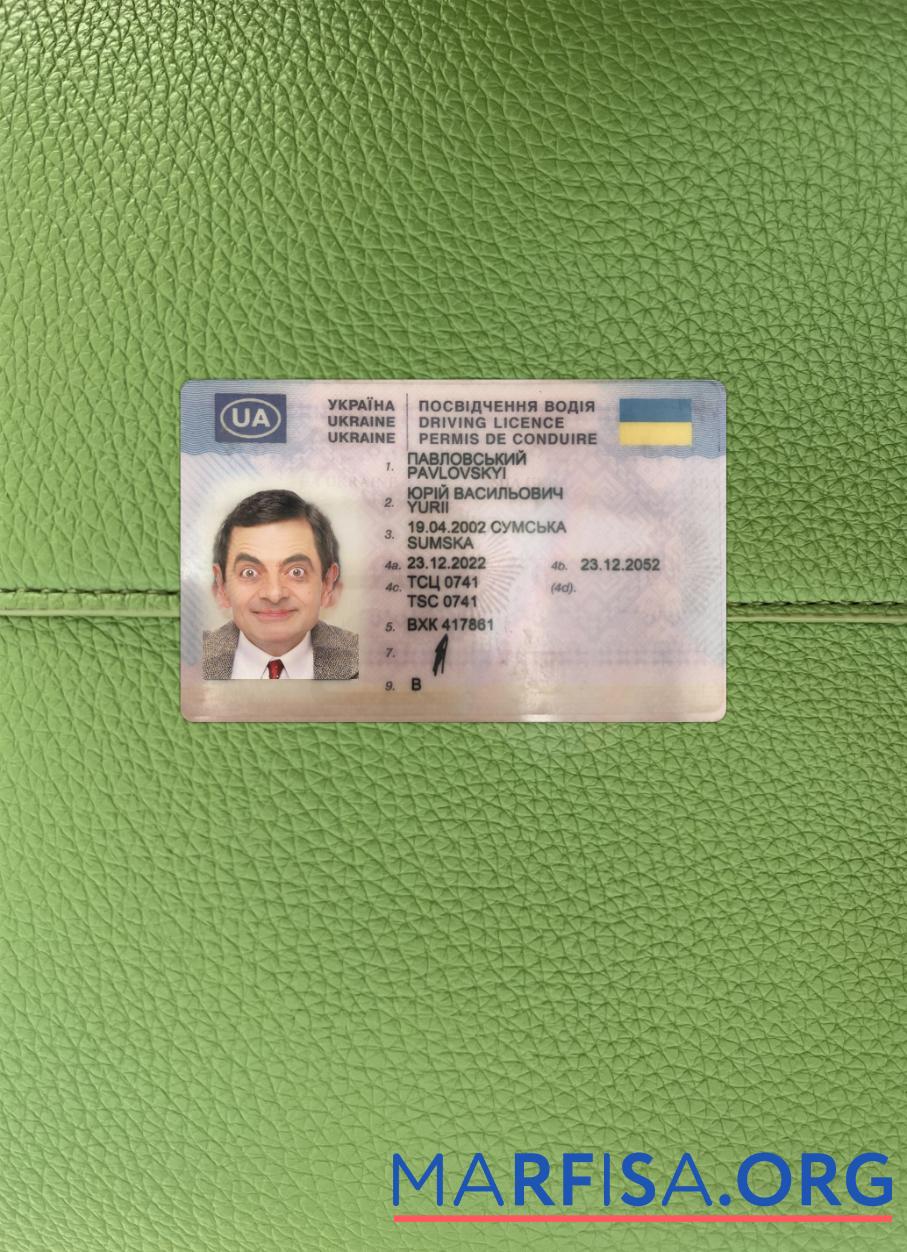 Downloadable Ukraine driving license 2022 present photolook real example